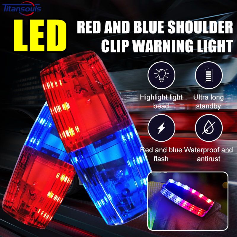 Đèn Led Đỏ Và Vai Màu Xanh Nhạt Vai Kẹp Đèn Cảnh Báo Đêm Chạy Flash An Toàn Tín Hiệu đèn Làm Nhiệm Vụ Sạc VN