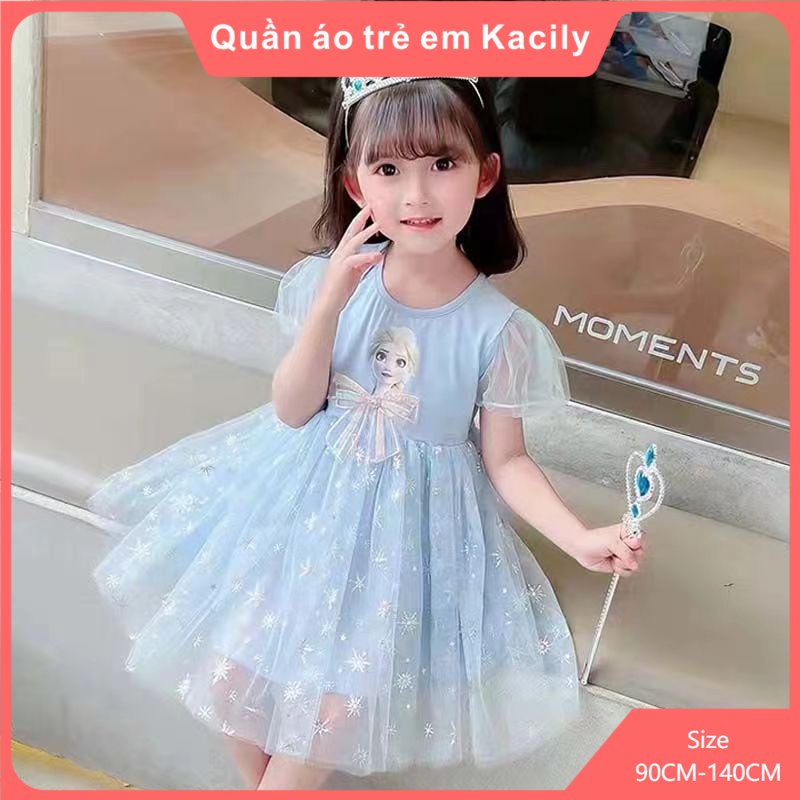 KacilyBé gái 1-8 tuổi váy công chúa mới váy lưới bé gái váy đầm dự tiệc