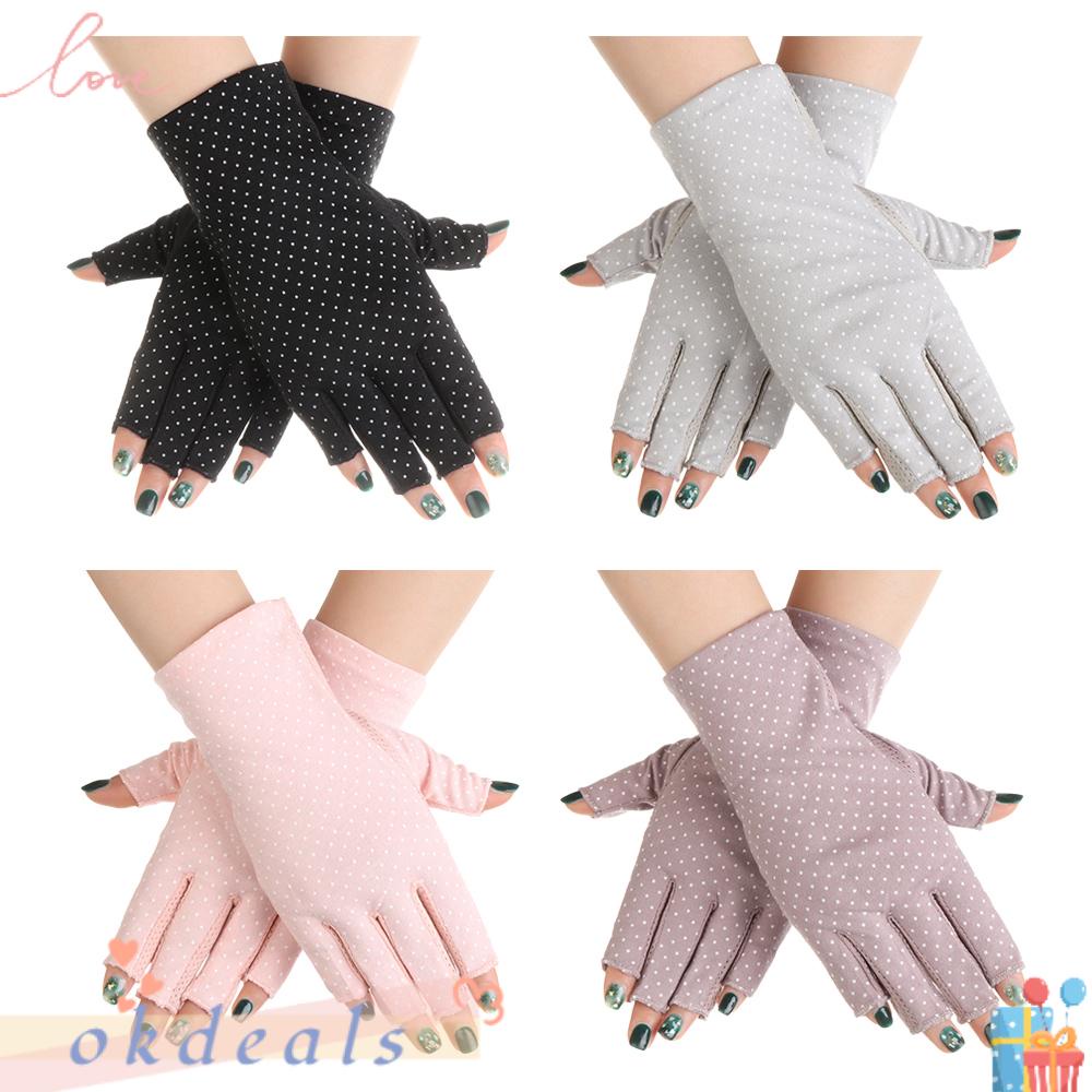 Set 1 / 4 Đôi Găng Tay Hở Ngón Chống Tia UV Dành Cho Nữ Sự Bảo Vệ