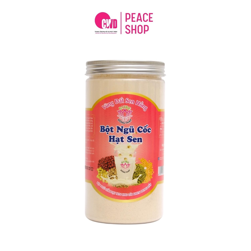 Bột ngũ cốc hạt sen Bà Tre hạt dinh dưỡng ăn kiêng giàu chất xơ có lợi cho hệ tiêu hóa phân phối bởi Peace Shop