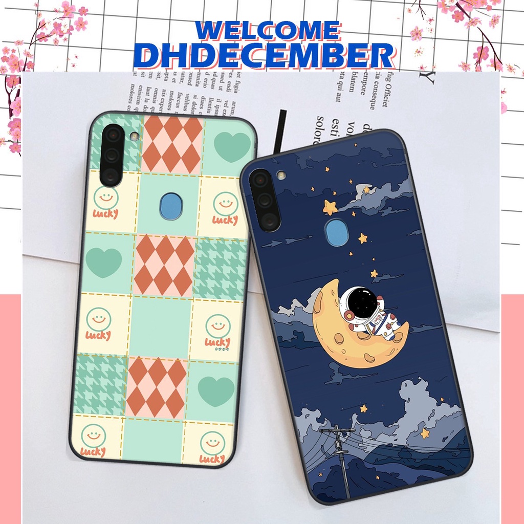 Ốp lưng Samsung A11 / M11 in hình tim, kẻ vuông mẫu mới CỰC XINH