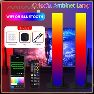 MIWAT LED Ambient Light Đèn điều khiển âm thanh Ambient RGB Light Bar APP Màn hình điều khiển Light Car TV Máy tính để bàn Trang trí phòng chơi game Âm nhạc Nhịp điệu Đèn đón đầy màu sắc