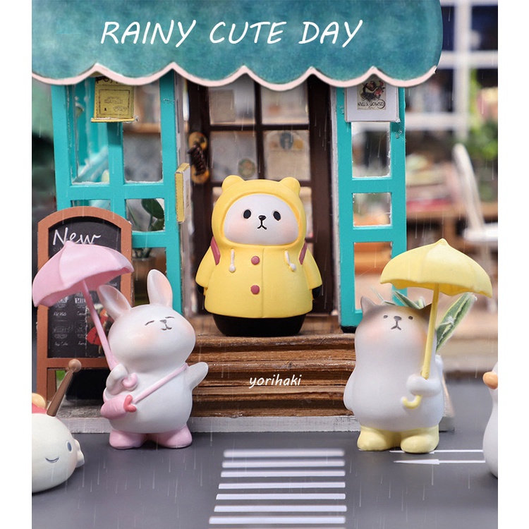 Blindbox Rainy Cute Day - Mô hình gấu trang trí cute (Hộp lẻ ngẫu nhiên)