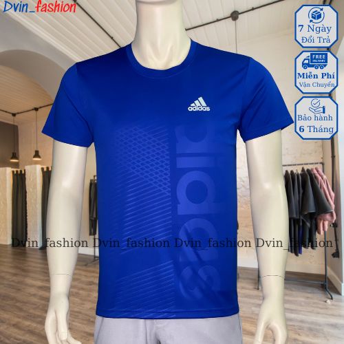 Áo Thun Nam Ép Vân Ngắn Tay AD ⚡ Form Thể Thao, Chất Thun poly lạnh co giản tốt mềm mại Dvin_fashion