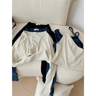 Set cardigan tăm áo kiểu (3187) (ảnh tự chụp)