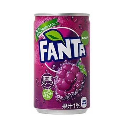 Nước ngọt Fanta vị nho, vị cam có ga 160ml, hàng nội địa Nhật