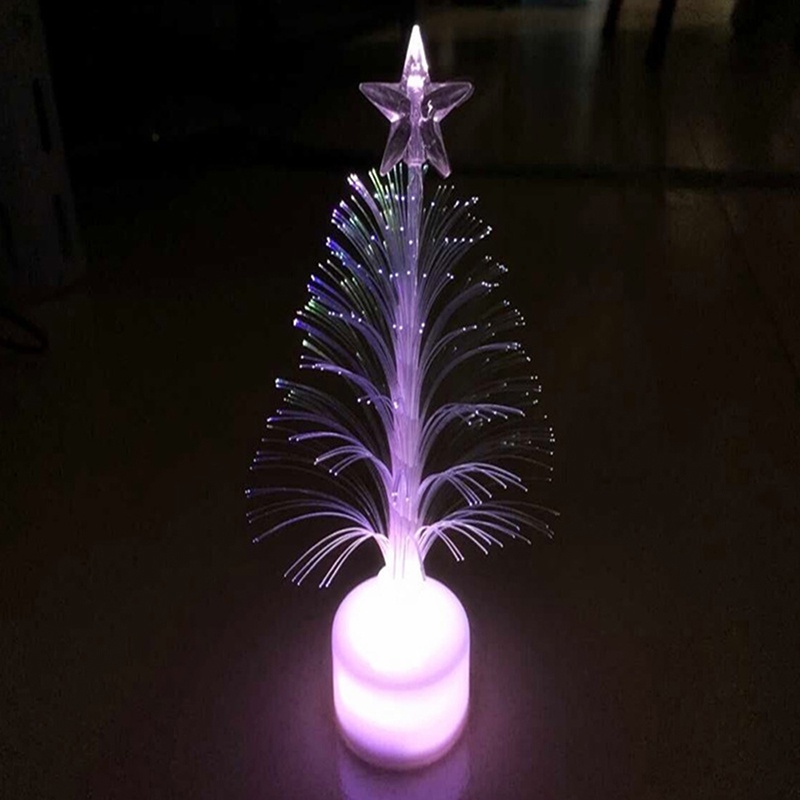 Đèn ngủ led sợi quang đổi màu hình cây thông noel đẹp mắt trang trí nhà cửa