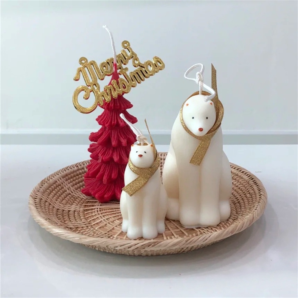 Khuôn Làm Nến Xà Phòng Handmade Silicone Hình Gấu Phong Cách Bắc Âu