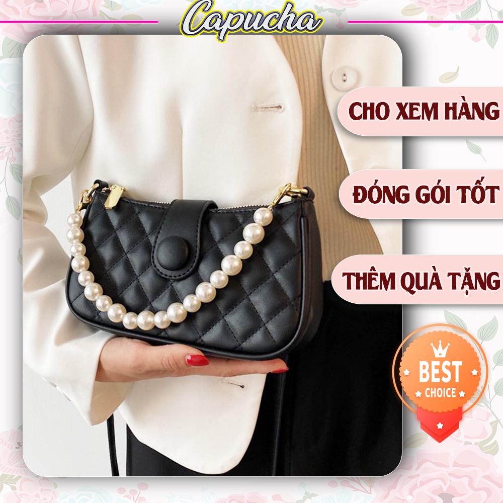 Túi xách nữ đeo chéo dáng basic chất da mềm mịn tự nhiên Capucha T205
