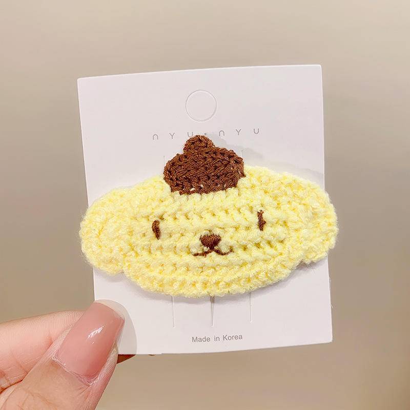 Kẹp Tóc Mái Bằng Len Họa Tiết Hoạt Hình Dễ Thương Cho Bé Gái