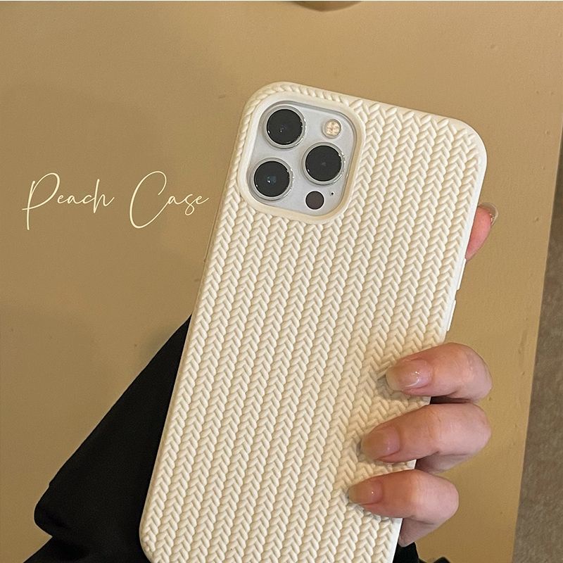 Ốp Điện Thoại Họa Tiết Dệt Chống Sốc Toàn Diện Cao Cấp Cho iPhone14 14 13 xr