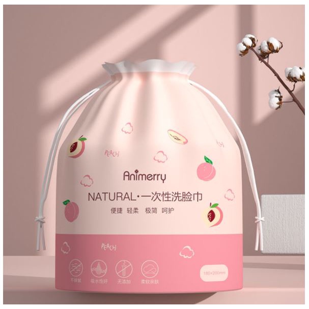 Khăn Tẩy Trang Animerry Dạng Cuộn 180x220mm - Khăn lau mặt dùng 1 lần