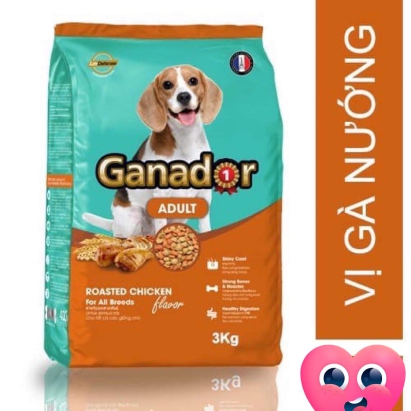 Thức ăn hạt cho chó Ganador bao xá 10kg siêu tiết kiệm - date mới nhất