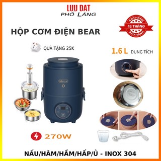 Hộp cơm điện bear 3 khay inox giảm ồn DFH-B15