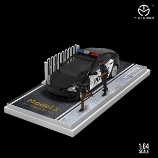 Mô Hình 1:64 TIME MICRO - TESLA MODEL 3 POLICE