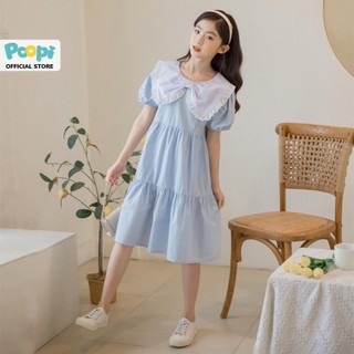 Váy Bé Gái Poopi Dáng Xòe Cho Bé Mặc Đi Chơi Đi Học, Đầm Bé Gái Xinh Đẹp