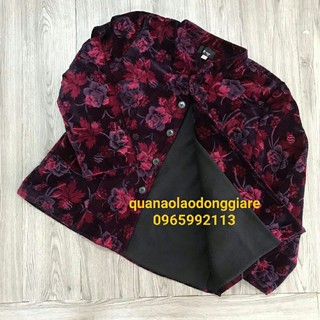 Áo khoác nhung bà già, áo ấm cho bà