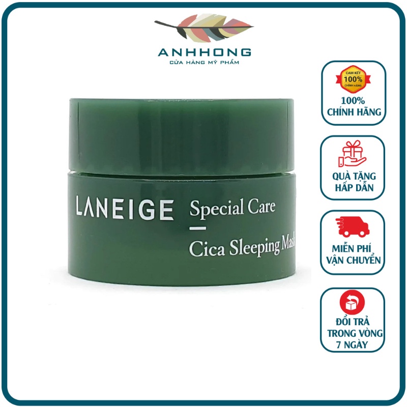 Mặt Nạ ngủ Laneige Cica Sleeping Mask 10ml - Dưỡng Ẩm, Phục Hồi Da