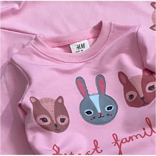 Bộ nỉ da cá thỏ hồng (size 12/18m-5/6y)
