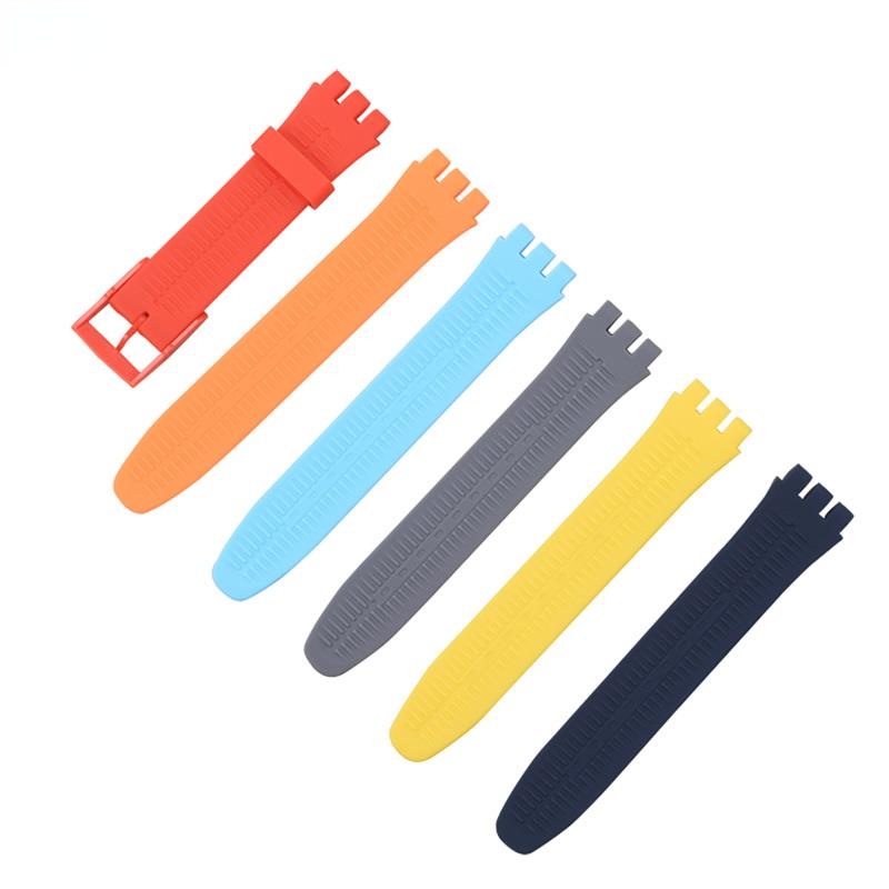 Dây Silicone Thay Thế Cho ĐồNg Hồ Đeo Tay Swatch 12mm 16mm 17mm 19mm 20mm