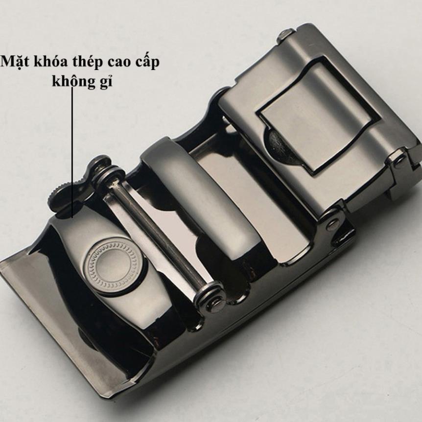 Thắt Lưng Da Nam Chính Hãng, Dây Nịt NC01, Khóa Kim Loại Tự động, Bản 3,5cm, Phù Hợp Mặc Quần Âu Công Sở ®️