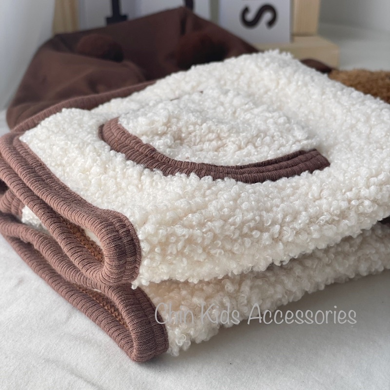 Áo gile lông cừu cùn Hàn mềm mại cho bé