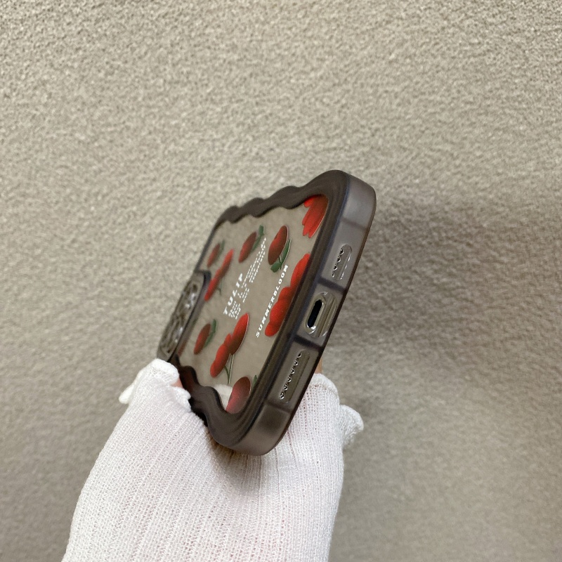 Ốp Điện Thoại Chống Sốc Họa Tiết Hoa Hồng Viền Cong Cho iPhone 14 13 12 11 Pro Max XS XR X 8 7 Plus + SE 2020