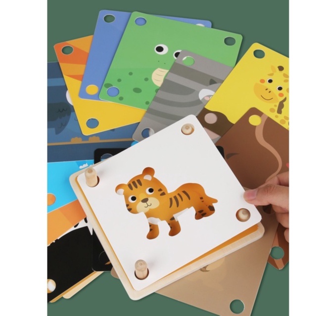 Trò chơi tư duy logic Tìm bóng động vật, nhận dạng hình dạng tương thích của sự vật, trò chơi ú òa đoán hình