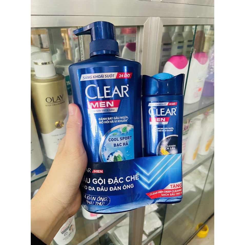 DẦU GỘI CLEAR MEN BẠC HÀ 650G