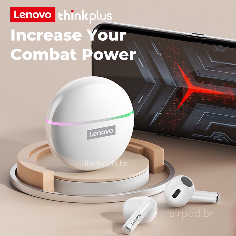 Tai Nghe Bluetooth 5.2 Không Dây TWS Có Đèn LED Và Micro Chất Lượng Cao Cho Lenovo XT97