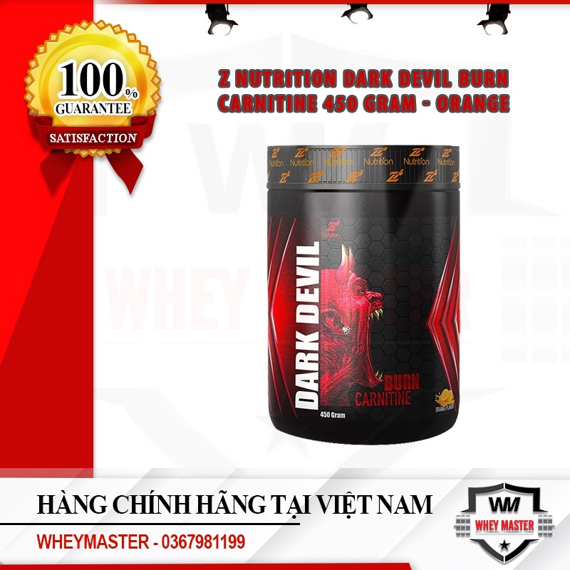Z NUTRITION - DARK DEVIL BURN CARNITINE 450 GRAM - CHÍNH HÃNG | TĂNG SỨC MẠNH ĐỐT MỠ