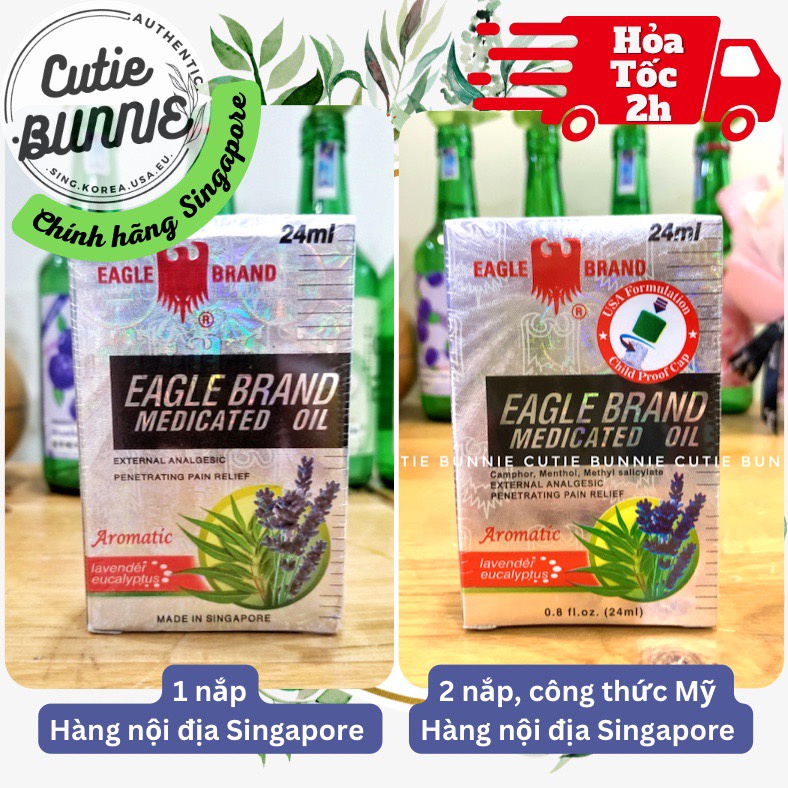 Dầu gió trắng Singapore Lavender  date 2027 / Dầu gió Oải hương tím / Hàng nội địa Singapore