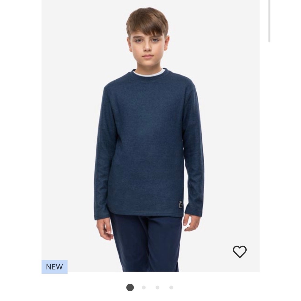 Áo thu đông cotton len bé trai logo Crew