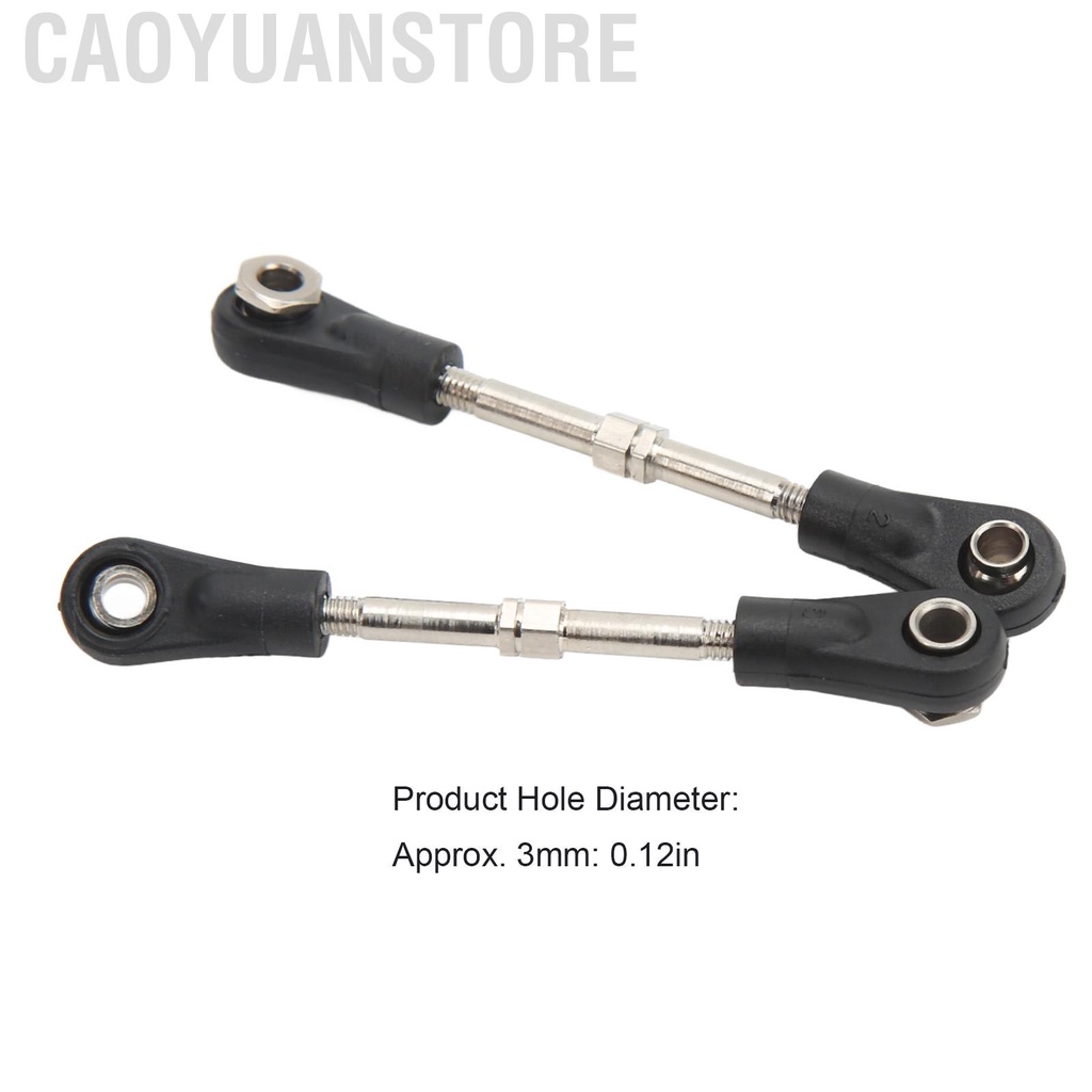 Caoyuanstore 2pcs RC Car Steering Linkage Link Rod Set For ZD 10421 1/10 Racing Vehicle