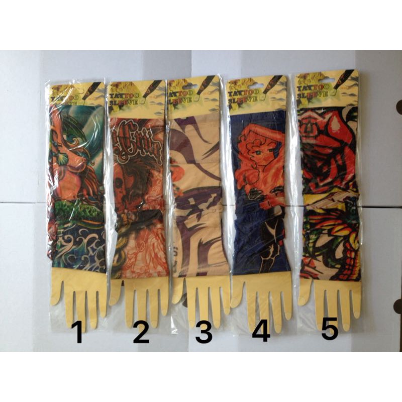 Găng Tay Chống Nắng Hình Xăm Tattoo Bao Tay In Hình Xăm Tạm Thời 3d Nghệ Thuật Chống Nắng Tia Uv