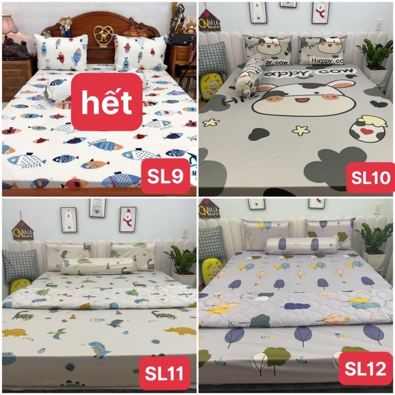 Ga chống thấm Minh Mẫn cotton thun lụa nano kháng khuẩn