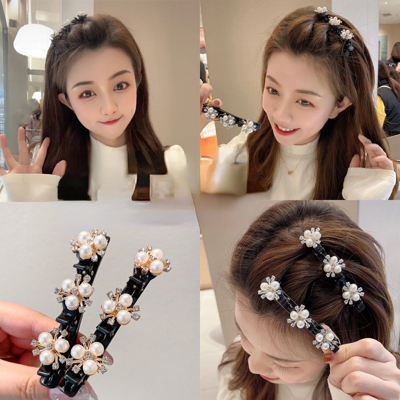 1 Kẹp Tóc Hoa Đính Ngọc Trai Thời Trang Cho Nữ