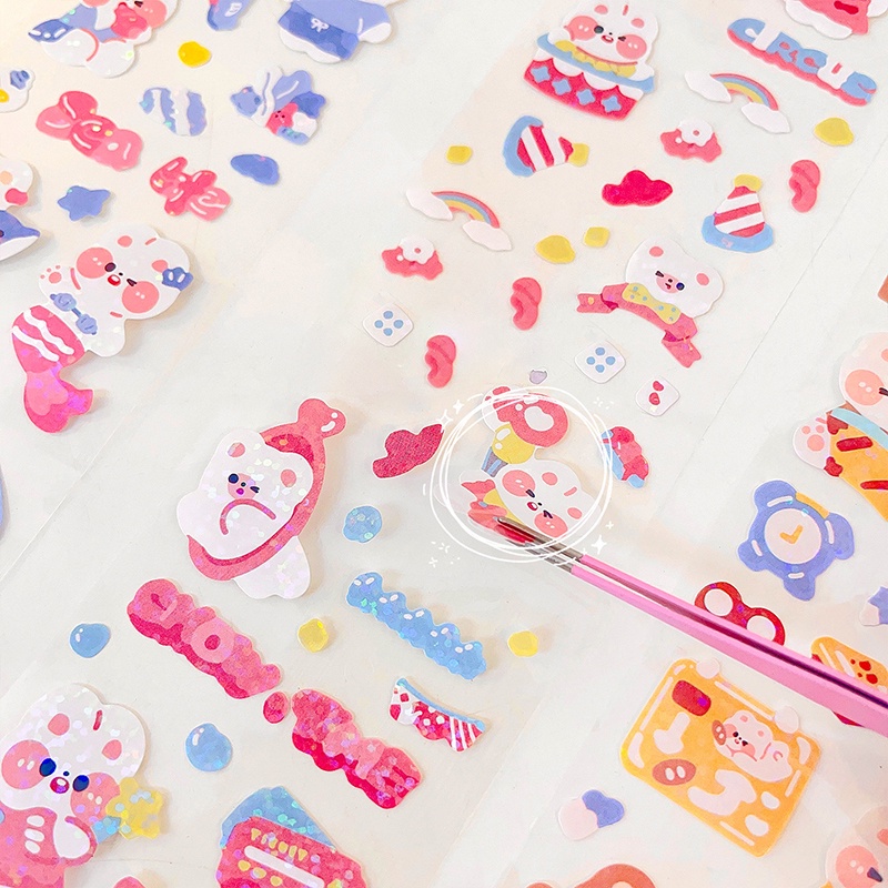 Cuộn Băng Keo Trong Suốt Dài 3M Chống Thấm Nước Họa Tiết Hoạt Hình Dễ Thương