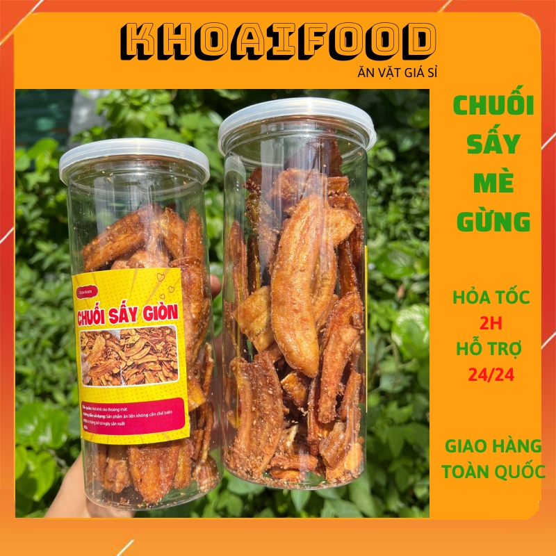 Chuối sấy giòn mix vừng đen Đà Lạt giàu dinh dưỡng - đặc sản hoa quả sấy Đà Lạt ( túi 350gr )