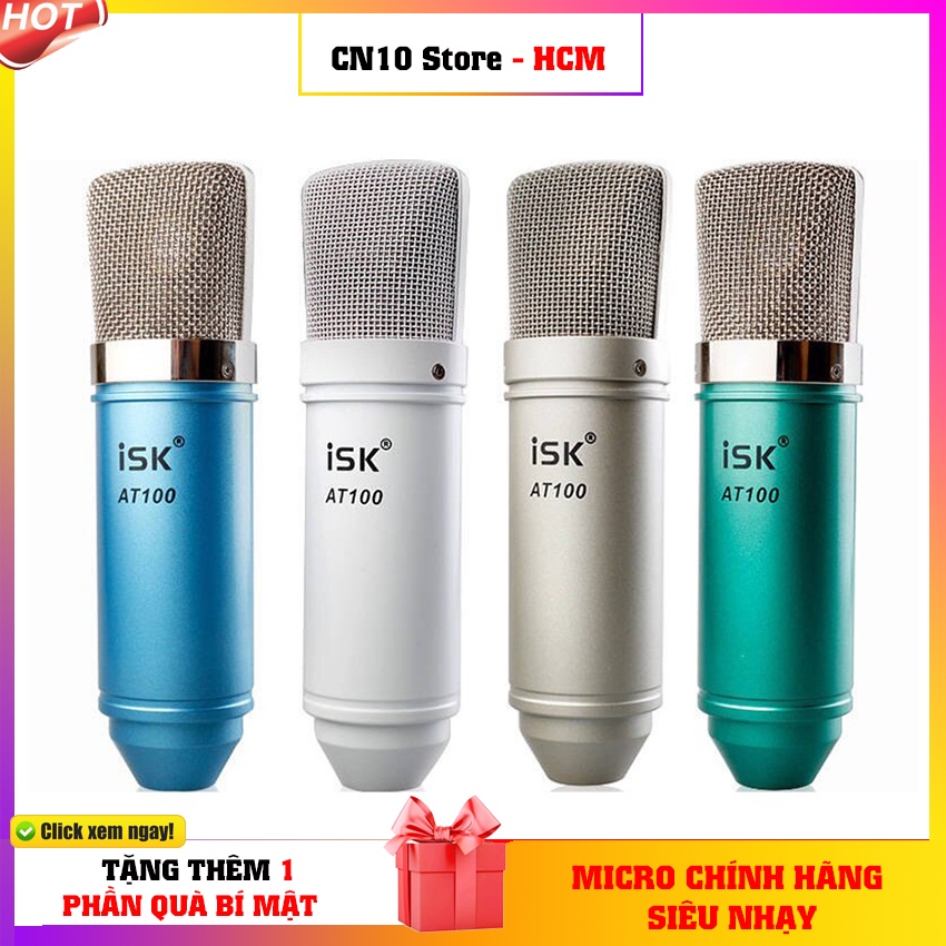Bộ mic livestream AT100, Sound card K300 chính hãng phòng thu âm chuyên dùng
