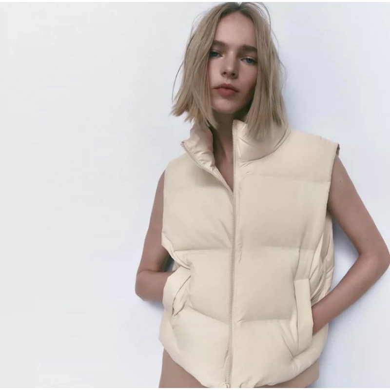 Áo gile phao Zara xuất