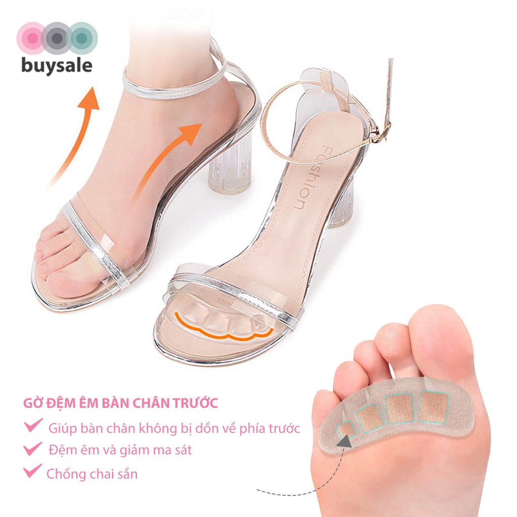 Lót giày bảo vệ gót chân sau, chống trượt chân về phía trước, 2 công dụng cho giày sandals - Buysales - BSPK277