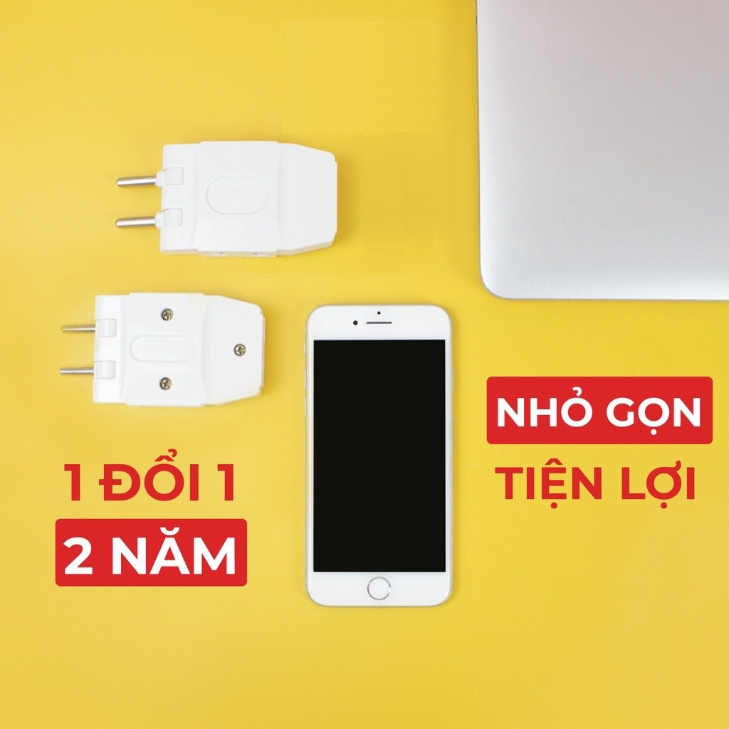 Phích Cắm Dẹt - Taky, Chia 3 Ổ Cắm - Xoay 180 Độ - Dành Cho Không Gian Hẹp, An Toàn, Tiện Dụng  Trong Gia Đình - 8603