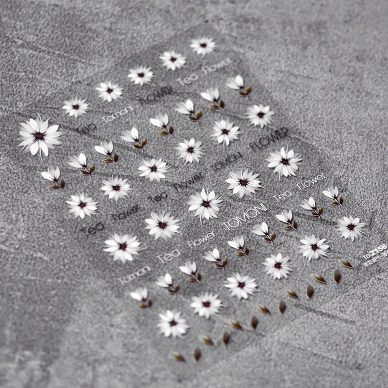 Sticker lụa 5d mẫu hoa dán móng tay nail To 2156