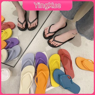 【HOT】2023 Cho Nữ Dép Sandal Xỏ Ngón Màu Trơn Nhẹ Nhàng Thời Trang Đi Biển Dép lê