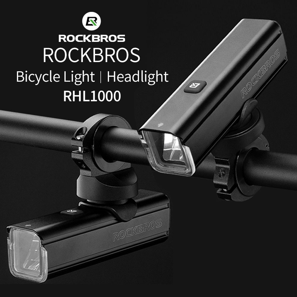 Rockbros Đèn Pha RHL1000 RHL1000 (R3-1000) Cho Xe Đạp Có Thể Sạc Lại Bằng Cổng USB