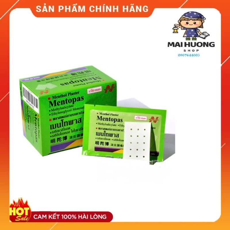 Cao dán giảm đau Mentopas Thái Lan