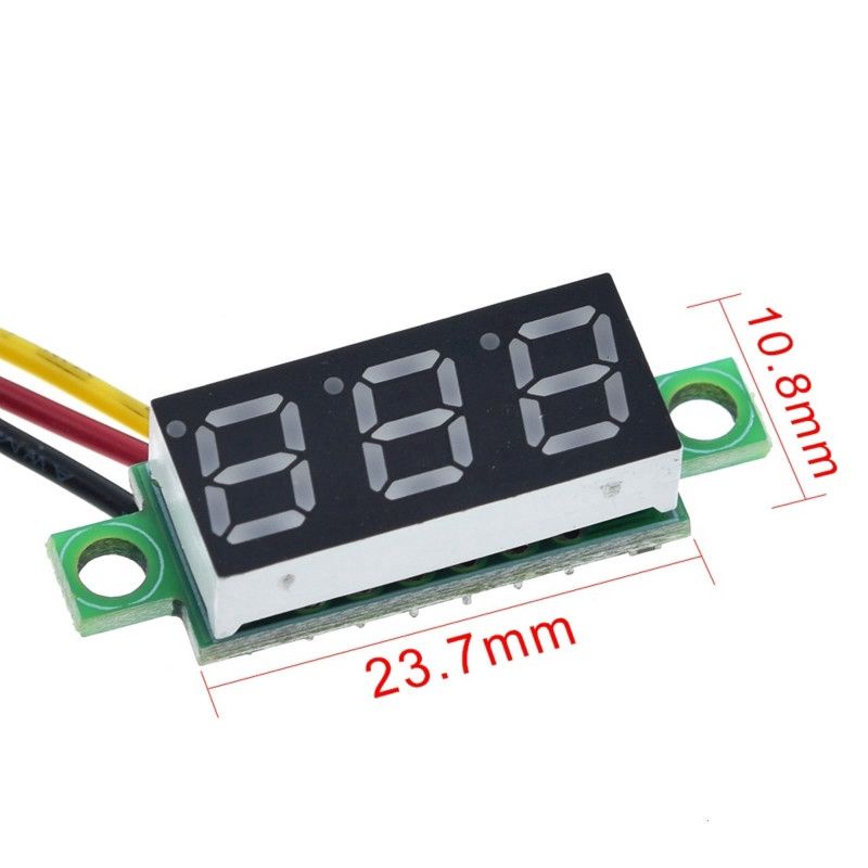 Vôn kế điện tử mini 0.28 inch 3 dây .3,5v-30v