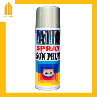 Sơn xịt ATM màu bạc A300, 400ml [Trúc Vàng]