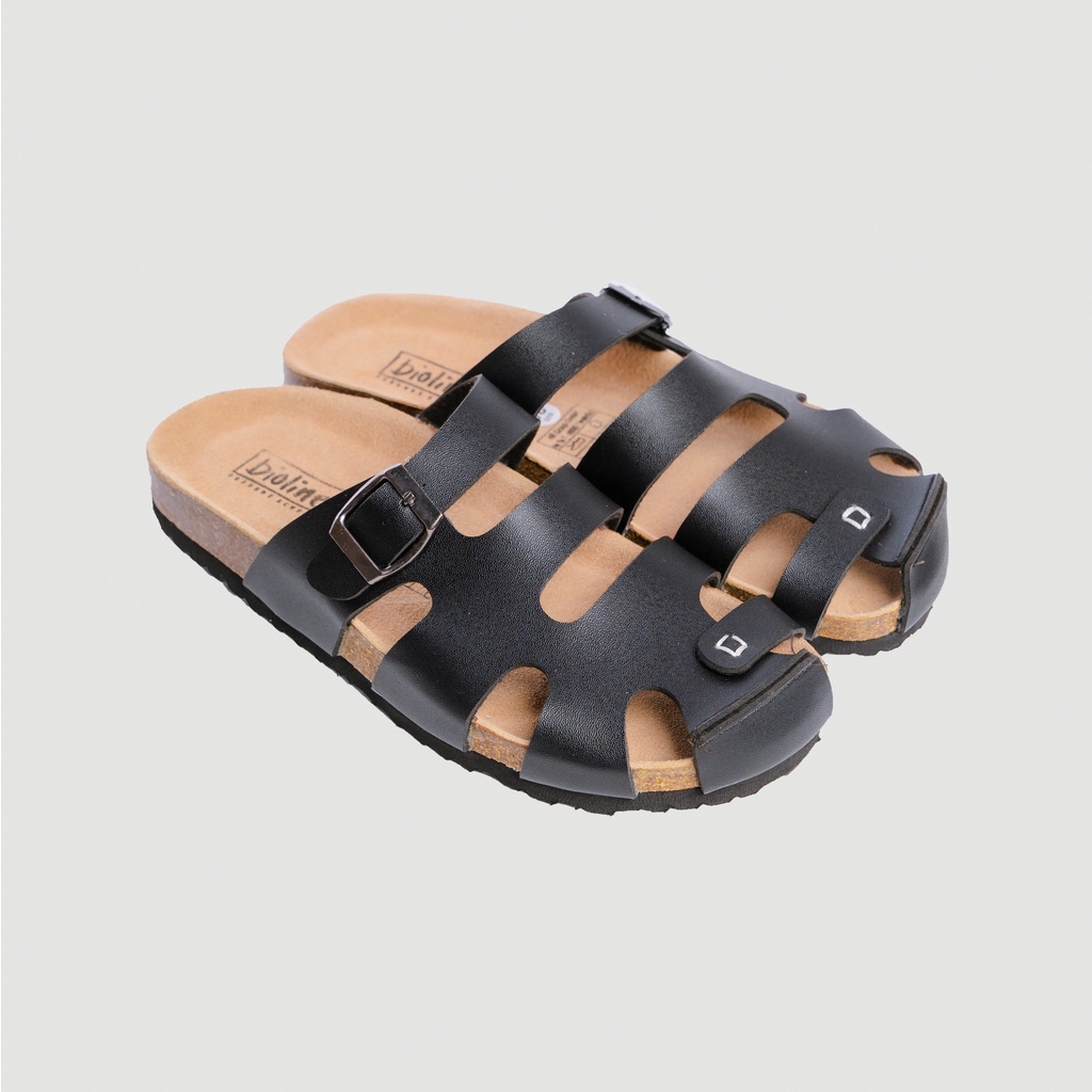 Mã Rọ - Dép Birken Đế Trấu BIOLINE Unisex Nam nữ Quai Rọ Lưới Da PU cao cấp